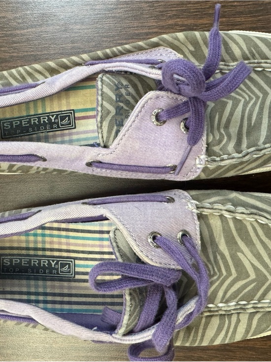 Sperry Shoes - Sperry Two-Tone Purple and Gray Boat Shoes
